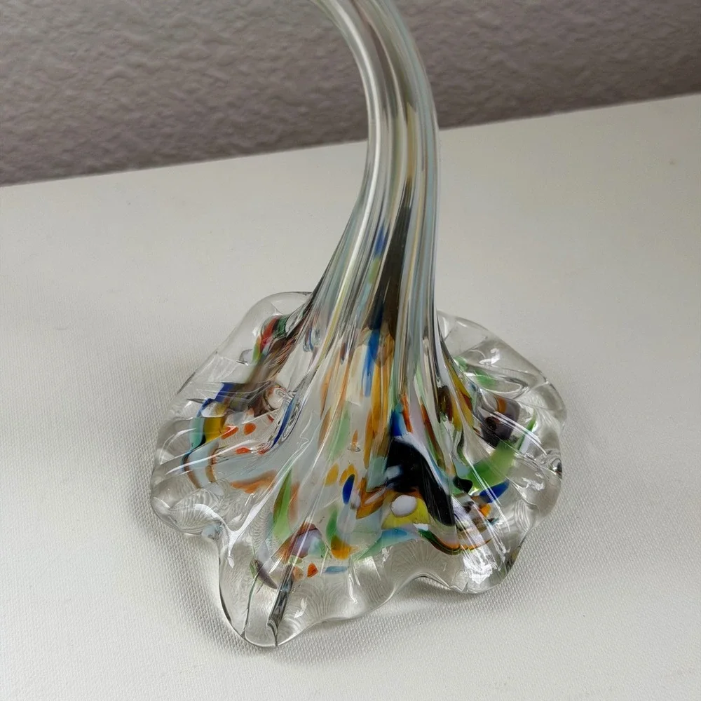 Murano Style Handblown Art Glass Bud Vase 8